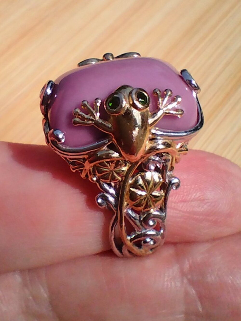 Michael Valitutti Gems en Vogue Sugilite Frog Ring 925 Sterling Silver Size 9